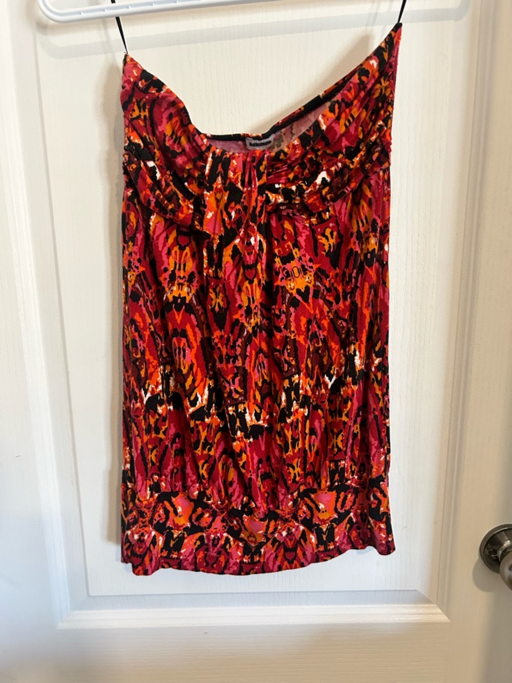 Vibrant Red & Pink Abstract Print Women’s Shirt